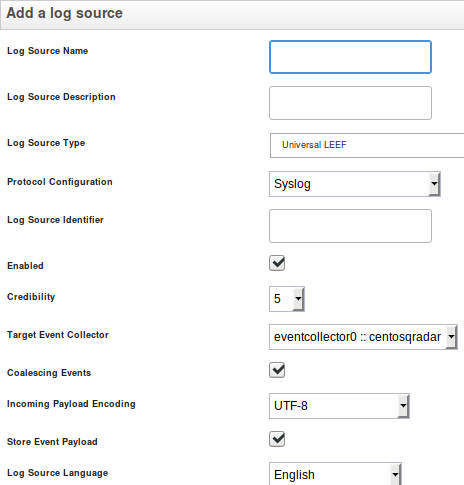 2 add log source