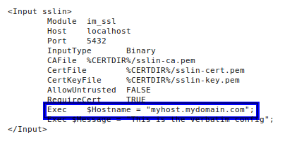 Module’s action in the generated config