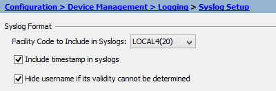 ASA Syslog facility