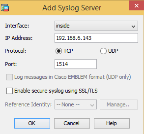 ASA Syslog level