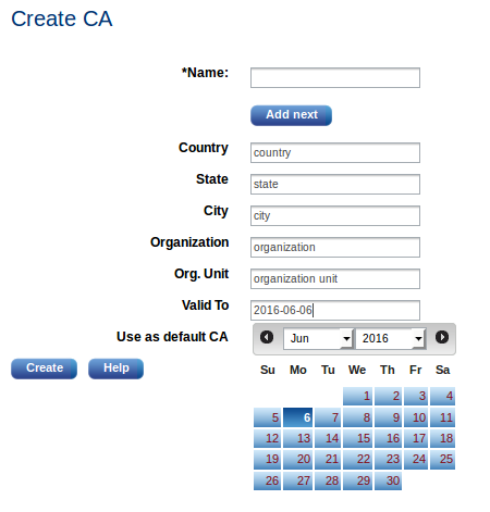 Creating a CA