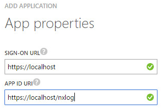 Set application properties