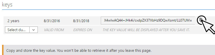 Copy client key (client_secret)