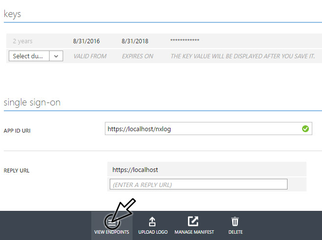View endpoints