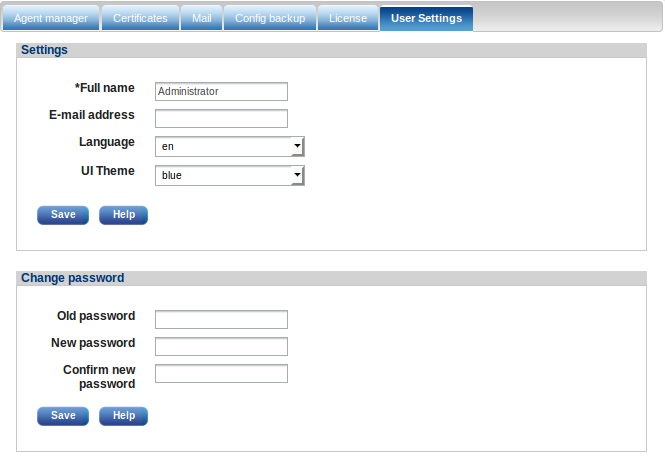 User Settings